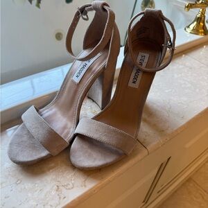 Steve Madden Tan Heels with Ankle Straps